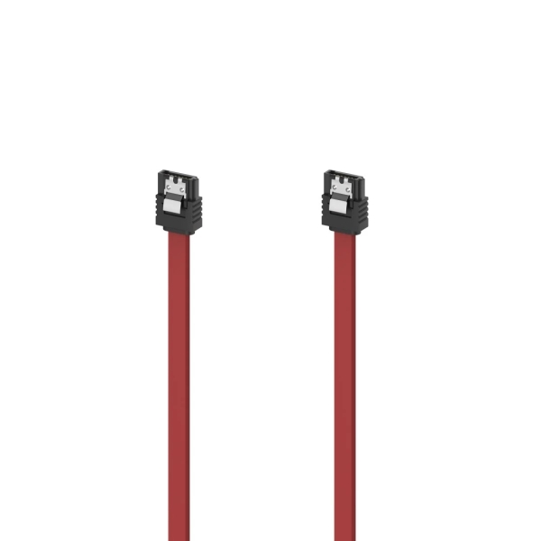 hama essential cable de datos sata iii velocidad hasta 6gbps longitud 45cm color rojo