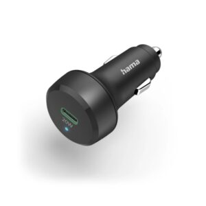 hama cargador de coche 20w pantalla led power delivery usb c qualcomm 2.0 color negro
