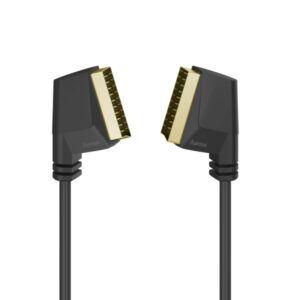 hama essential cable de audio y video longitud 1.5m 2x euroconector scart contactos chapados en oro color negro