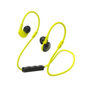 hama freedom athletics iii auriculares deportivos bluetooth rango 10m microfono omnidireccional asistente de voz carga por usb c color negro y amarillo