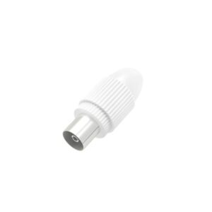hama essential conector coaxial hembra apto para cables entre 5 y 7mm fijacion con pinza color blanco