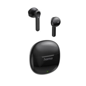 hama action one auriculares con microfono omnidireccional bluetooth rango 10m asistente de voz carga por usb c color negro