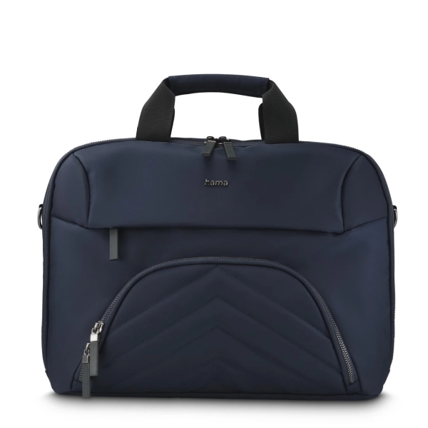 hama maletin para portatiles hasta 16.2" poliester reciclado bolsillo para tablets hasta 12.9" interior acolchado 45x9x33cm color azul oscuro