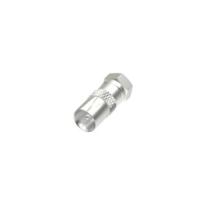 hama essential adaptador de conector f a coaxial color plata