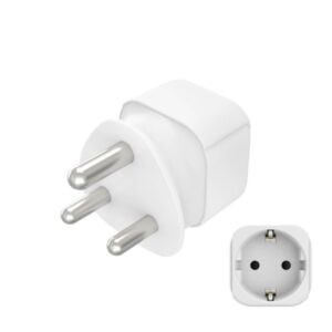 hama adaptador de viaje toma tipo m potencia hasta 4000w hembra tipo schuko voltaje 230 250v 7.5x5.2x5.5cm color blanco