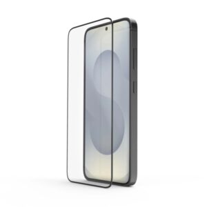 hama extreme protect protector de pantalla para samsung galaxy s25 base de montaje vidrio templado antihuellas grado de dureza 10h proteccion d3o color transparente