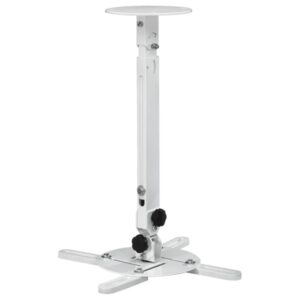 hama soporte de techo para proyector soporta hasta 15kg altura ajustable entre 13 y 63.5cm giratorio 360º acero color blanco