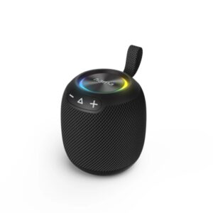 hama altavoz portatil potencia 16w bluetooth usb c bateria 3000mah ipx6 luz led rango 10m 10.5x9.53x9.53cm color negro