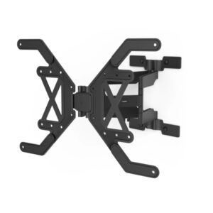 hama soporte de pared para tv hasta 90" peso max 40kg inclinable giratorio extraplano vesa 600x400mm aluminio gestor de cables plantilla de perforacion color negro