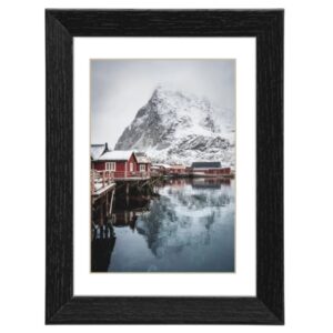hama oslo marco de fotos 10x15cm madera madera mdf 13.1x17.6x1.8cm color negro