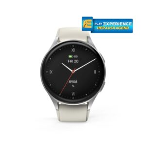 hama 8900 reloj inteligente smartwatch bluetooth 5.3 bateria 300mah pantalla amoled 1.32" ip68 aluminio pulsera de silicona gps integrado 4.3x1x4.9cm color plata