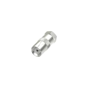 hama essential adaptador de conector f a coaxial color plata