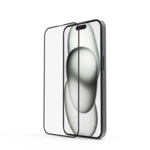 hama extreme protect protector de pantalla para iphone 15 vidrio templado antihuellas grado de dureza 10h proteccion d3o color transparente