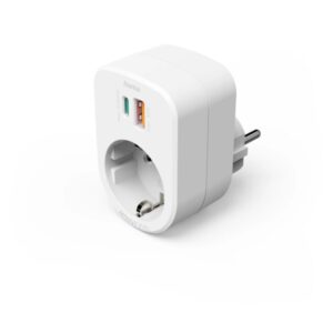 hama regleta alimentacion con 3 tomas potencia maxima 3680w 1x schuko 1x usb c 1x usb a power delivery color blanco