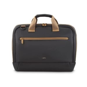 hama maletin para portatiles hasta 16.2" poliester reciclado capacidad 10l bolsillo frontal interior acolchado 44x9x32cm color negro