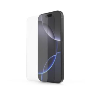 hama clear protect protector de pantalla para iphone 16 pro max antihuellas vidrio de seguridad grado de dureza 9h color transparente