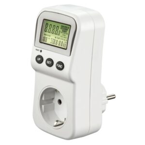 hama enchufe contador digital de consumo potencia maxima 3680w pantalla lcd color blanco