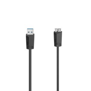 hama essential cable usb longitud 1.5m usb a macho micro usb macho velocidad hasta 5gbps blindaje doble color negro