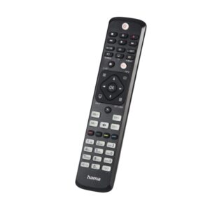 hama mando a distancia para tv philips alcance 10m 46 botones acceso directo a plataformas de streaming 21.4x5x2.5cm color negro