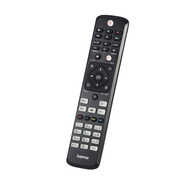 hama mando a distancia para tv philips alcance 10m 46 botones acceso directo a plataformas de streaming 21.4x5x2.5cm color negro