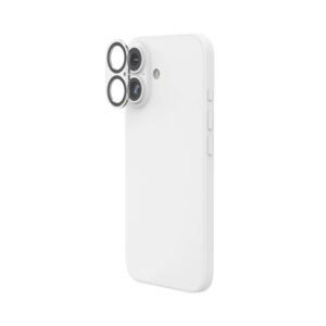 hama cam protect protector de camara para iphone 16 / 16 plus vidrio templado color transparente