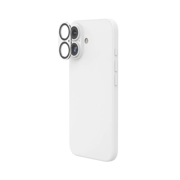 hama cam protect protector de camara para iphone 16 / 16 plus vidrio templado color transparente