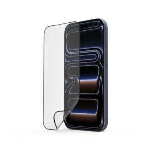 hama super hybrid cristal protector para iphone 17 pro base de montaje flexiglas rpet grado de dureza 9h proteccion d3o color transparente