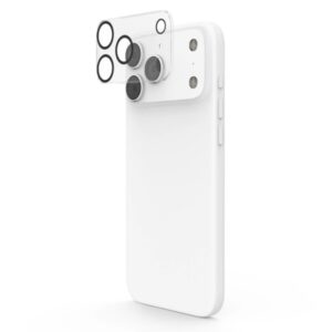hama cam protect protector de camara para iphone 17 pro / pro max vidrio templado color transparente