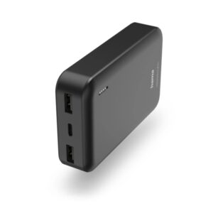 hama bateria externa powerbank 10000mah polimero de litio usb c usb a carga rapida 2 conexiones de salida indicador led de carga 25x104.5x65.5mm color gris
