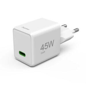 hama cargador de pared potencia 45w usb c gan power delivery qualcomm color blanco