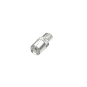 hama essential adaptador de conector f a coaxial color plata
