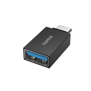 hama essential adaptador usb usb c macho usb a hembra velocidada hasta 5gbit/s funcion otg color negro