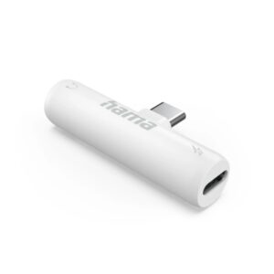 hama adaptador de audio usb c macho jack 3.5mm hembra color blanco