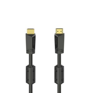 hama essential cable hdmi 4k macho longitud 10m soporta arc terminales chapados en oro ethernet velocidad hasta 18gbps blindaje completo color negro