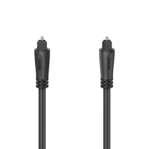 hama essential cable de fibra optica para audio longitud 1.5m toslink macho color negro
