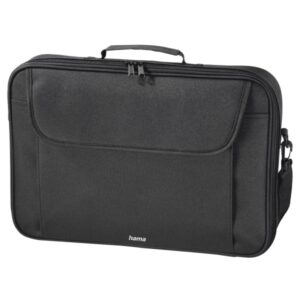 hama montego maletin para portatiles hasta 15.6" poliester bandolera ajustable bolsillo frontal 43x6x34cm color negro