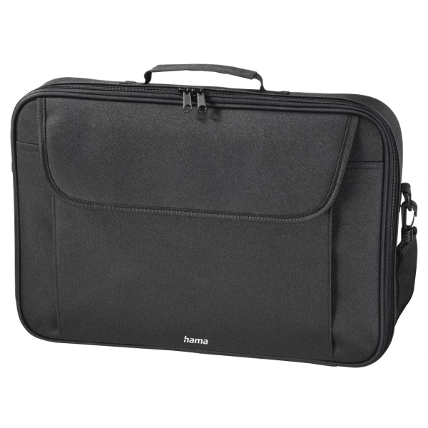 hama montego maletin para portatiles hasta 15.6" poliester bandolera ajustable bolsillo frontal 43x6x34cm color negro