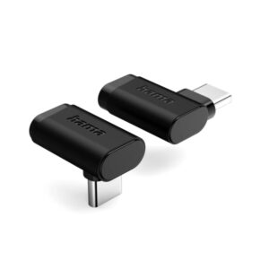 hama essential adaptador usb c acodado 90º potencia hasta 240w velocidad hasta 10gbit/s power delivery color negro