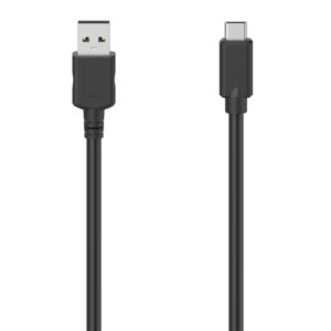 hama cable usb longitud 0.75m usb a macho usb c macho velocidad hasta 480mbps color negro