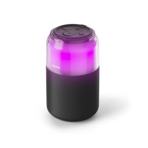 hama can speaker altavoz portatil potencia 5w bluetooth usb c bateria 1800mah rango 10m luz led 14.8x8.6x8.6cm color negro