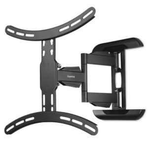 hama soporte de pared para tv hasta 65" peso max 35kg inclinable giratorio vesa 400x400mm acero gestor de cables nivel de burbuja color negro