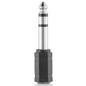 hama essential adaptador jack hembra 3.5mm macho 6.3mm color negro