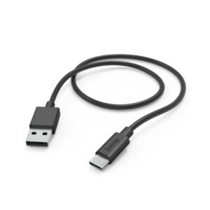 hama cable usb longitud 1m usb a macho usb c macho velocidad hasta 480mbps niquelado color negro