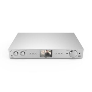 hama dit2105sbtx receptor de radio hibrido bluetooth rca internet radio jack 3.5mm usb a reloj toslink optico compatible con plataformas de streaming 43x30x7cm color plata