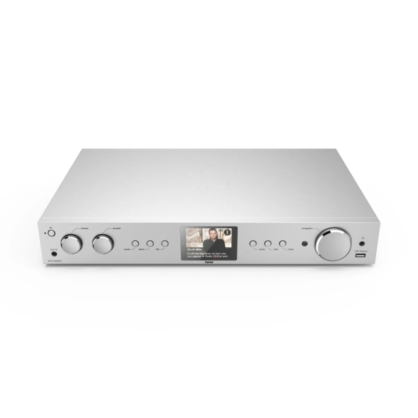 hama dit2105sbtx receptor de radio hibrido bluetooth rca internet radio jack 3.5mm usb a reloj toslink optico compatible con plataformas de streaming 43x30x7cm color plata