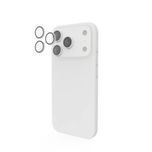 hama lens protect protector de camara para iphone 17 pro / pro max vidrio templado color transparente