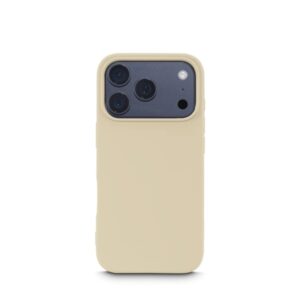 hama fantastic feel funda para iphone 17 pro antiadherente anti suciedad poliuretano termoplastico bordes elevados color beige