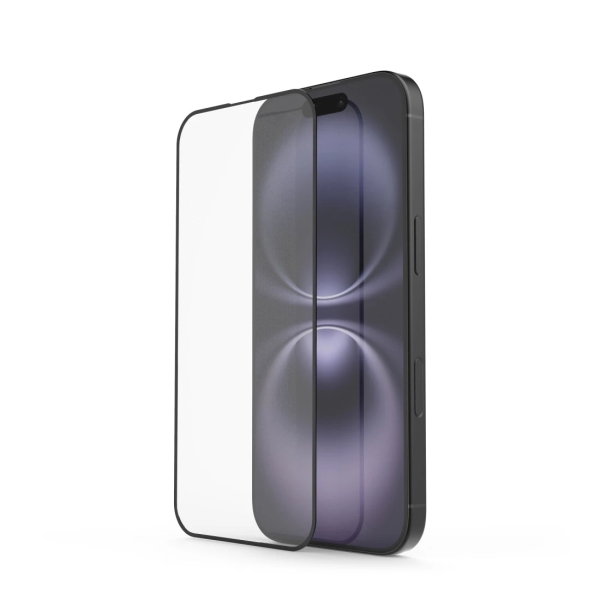 hama cristal protector para iphone 16 vidrio templado antihuellas grado de dureza 10h proteccion d3o color transparente