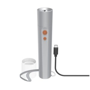 hama fl350 c linterna led recargable 350 lumenes bateria 18650 de litio color plata