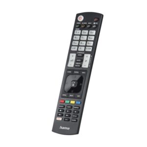 hama mando a distancia para tv lg alcance 10m 52 botones acceso directo a plataformas de streaming 21.6x4.8x2.4cm color negro